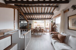 Living area - Amazing penthouse with terrace in Trastevere (Roma)