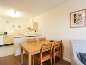 Fridge, electric kettle, toaster, cookware/dishes/utensils - Marine Court Two Bedroom Second-floor Apartment 33 (Littlehampton)