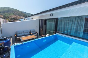 Premium Duplex, 3 Bedrooms, Hill View | Balcony view - Angel Residence (Fethiye)