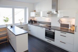 Frigorífico, horno, placa de cocina y lavavajillas