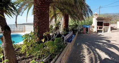 Vacation Home Finca El Pizarro with Sea View, Pool & Garden