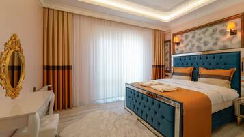 Suíte júnior | 1 quarto, roupas de cama de algodão egípcio, roupas de cama premium