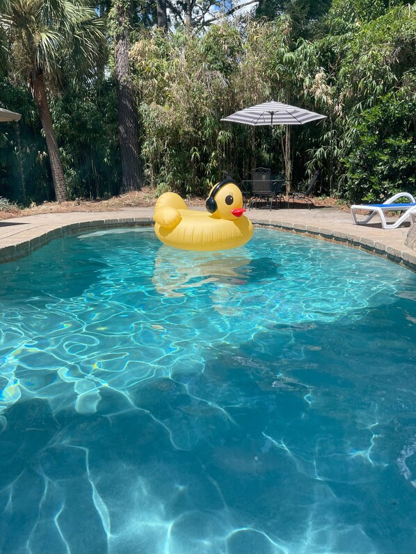 Outdoor pool, a heated pool