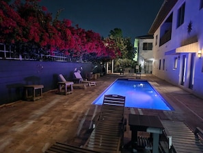 Piscine extérieure, piscine chauffée