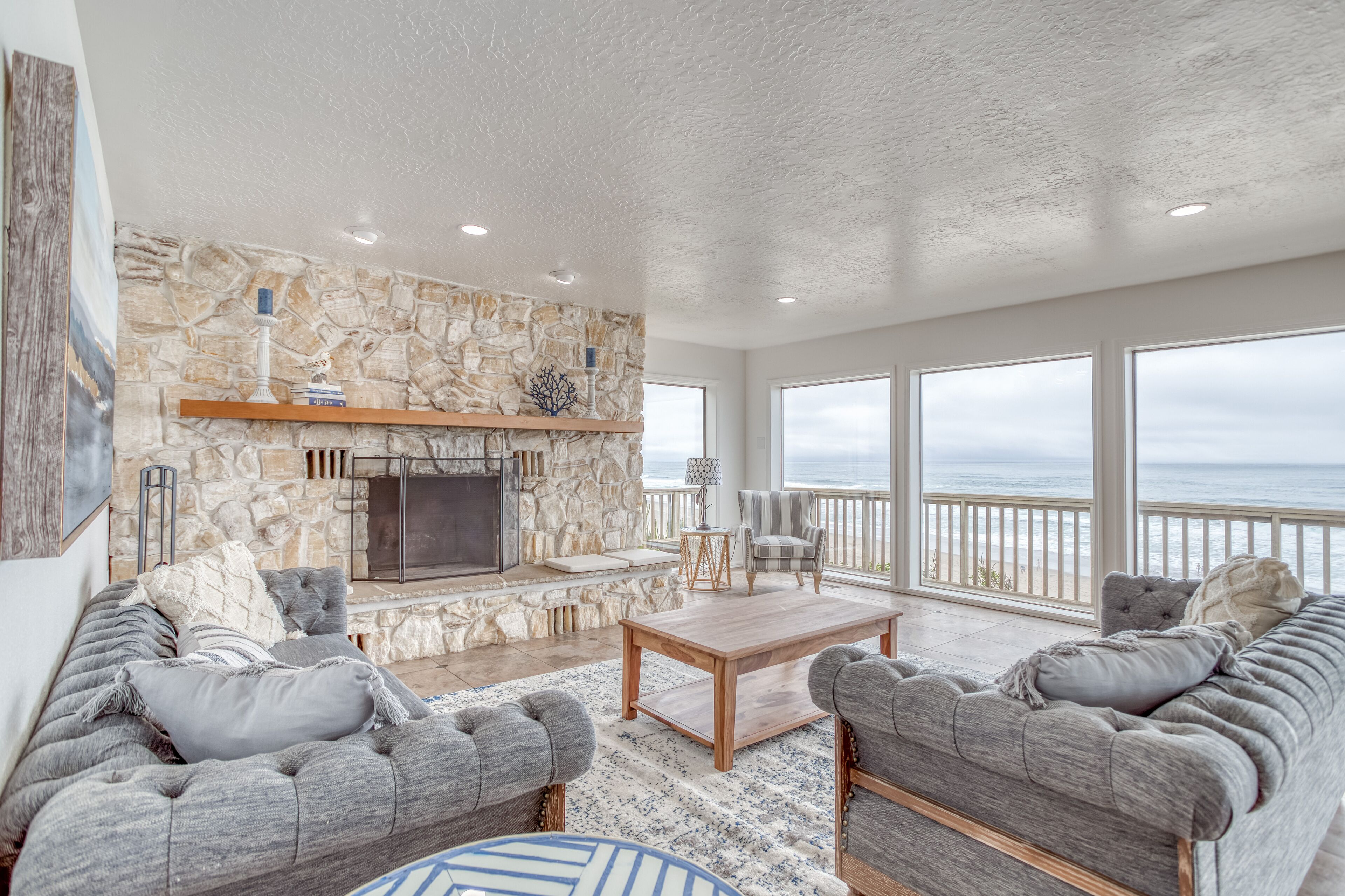 Private Beach Access at this Oceanfront Retreat for 16!
