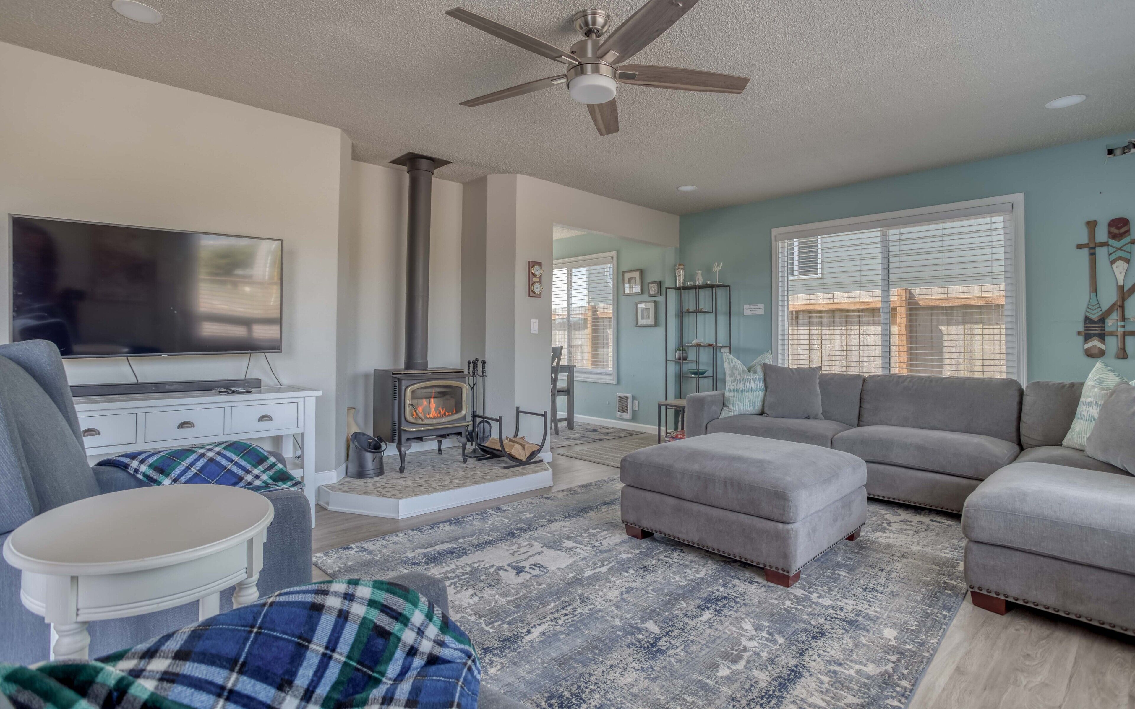 Dreamy, Updated Charmer has Large Fenced Yard, Waterfront Deck Along Waldport Sl