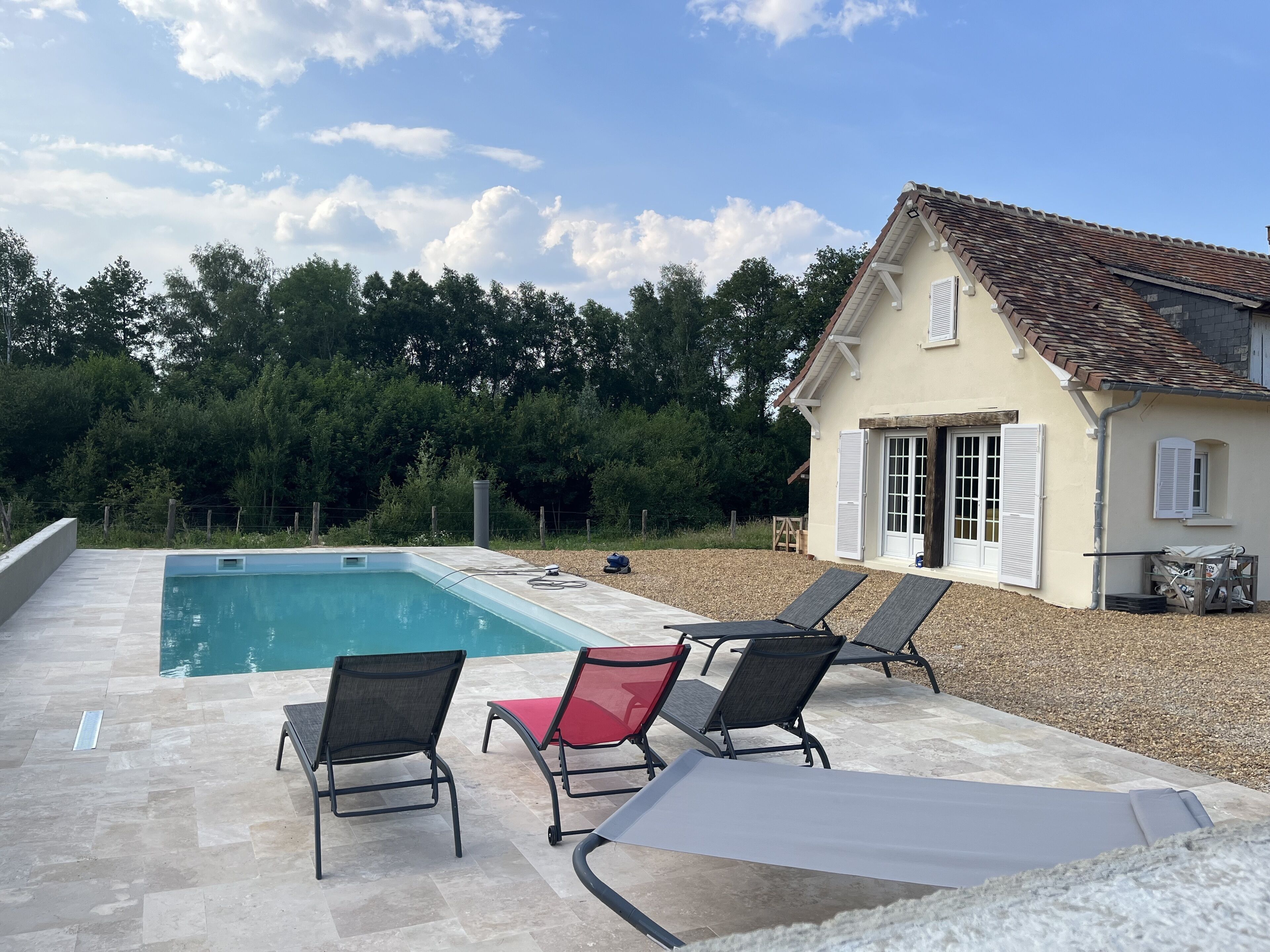 Piscine extérieure, piscine chauffée