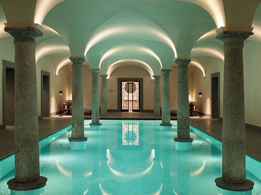 Indoor pool, open 7:30 AM to 9:30 PM, pool loungers