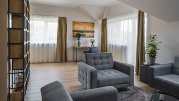 Deluxe-svíta | 2 svefnherbergi, öryggishólf í herbergi, straujárn/strauborð