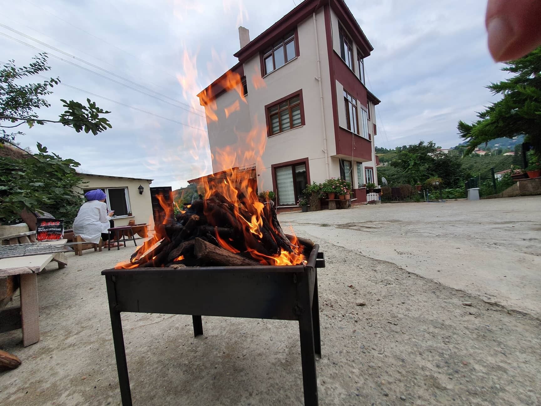 country house in the mountains - 5 min from town .