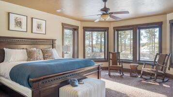 4 bedrooms, desk, iron/ironing board, free cots/infant beds