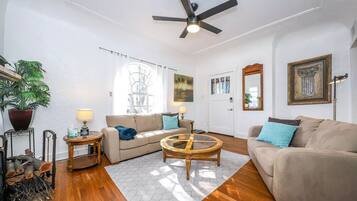 Smart TV, fireplace, computer monitors