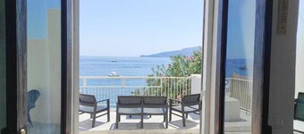 House on the sea in the Aeolian Islands, with terrace and solarium
