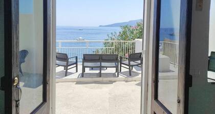 House on the sea in the Aeolian Islands, with terrace and solarium