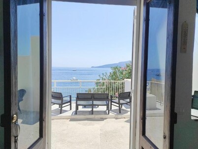 House on the sea in the Aeolian Islands, with terrace and solarium