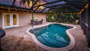 Outdoor pool, a heated pool