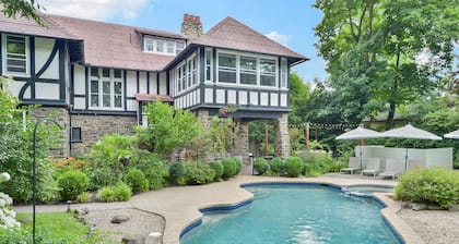 Tudor Mansion With Outdoor Oasis and Swimming Pool