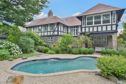 Tudor Mansion With Outdoor Oasis and Swimming Pool