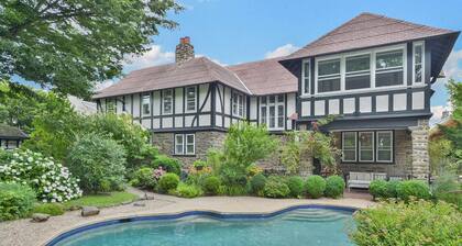 Tudor Mansion With Outdoor Oasis and Swimming Pool