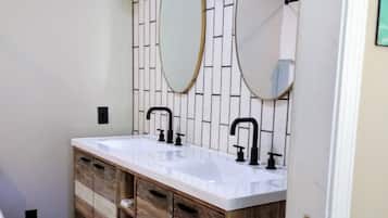 Combined shower/tub, jetted tub, bidet