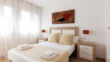 3 dormitorios, tabla de planchar con plancha, Internet y ropa de cama