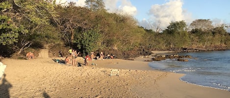 Vlak bij het strand