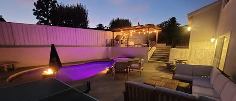 Outdoor pool, a heated pool