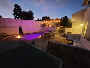 Piscine extérieure, piscine chauffée