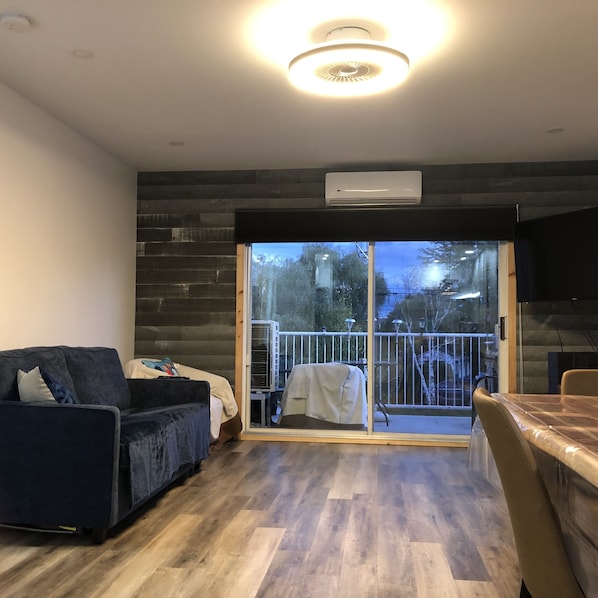 Smart TV, fireplace