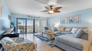 TV, DVD player - Relax and Unwind Ocean-View Condo Step to the Beach with Heated pool and Tennis Court (Cocoa Beach)