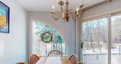 Charming mountainside condo with fireplace, skiing, balcony, & washer/dryer