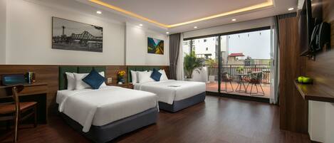 Ropa de cama de alta calidad y minibar