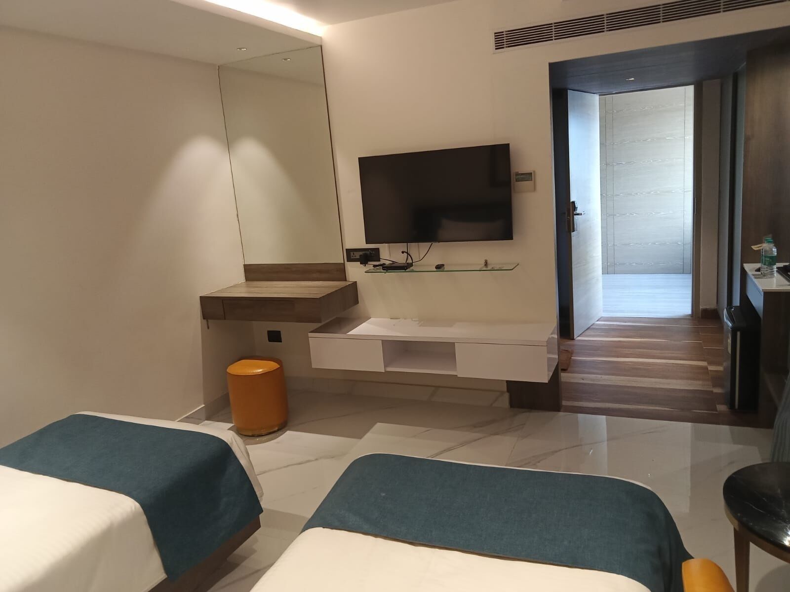 luxury twin room | egyptian cotton sheets, premium bedding, down duvets, memory-foam beds