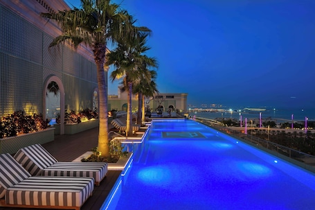 Indoor pool, outdoor pool, open 8:00 AM to 8:00 PM, pool umbrellas