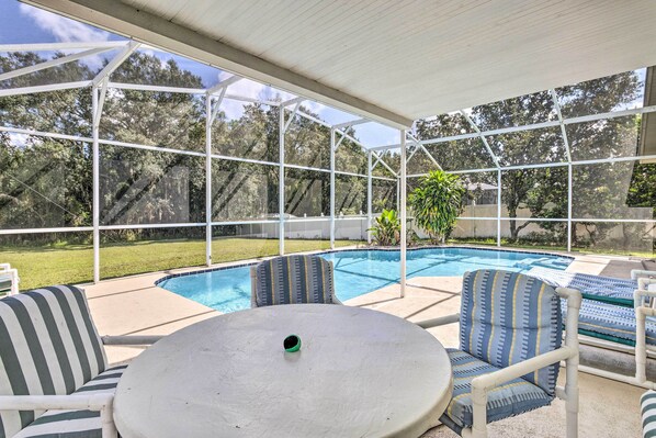 A heated pool