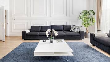 Smart TV, fireplace, video games, books