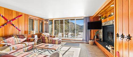 TV, fireplace, DVD player