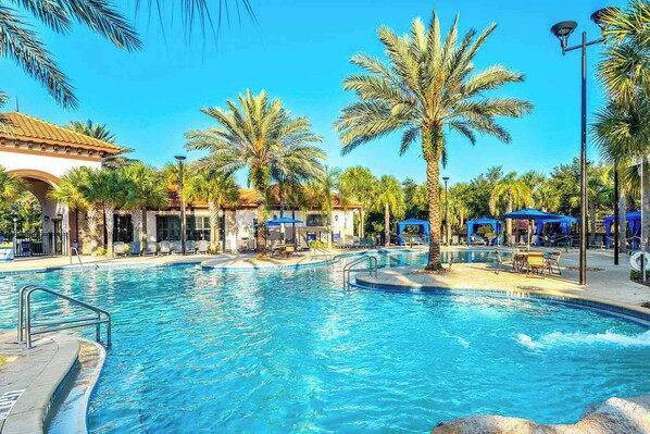 Outdoor pool, a heated pool