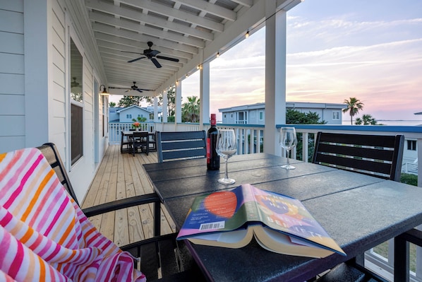 Outdoor dining - Shore Beats Work | Stunning Ocean Views, Private Pool (Tybee Island)