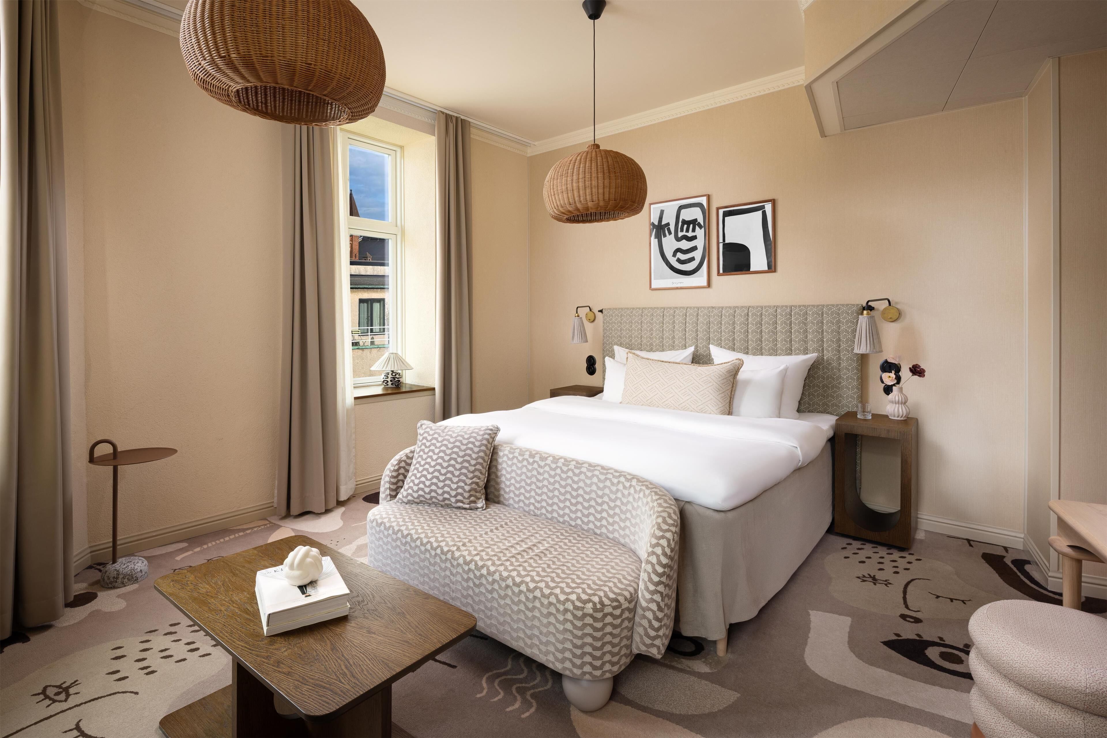 Hypo-allergenic bedding, individually decorated, individually furnished