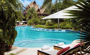 Outdoor pool, a heated pool
