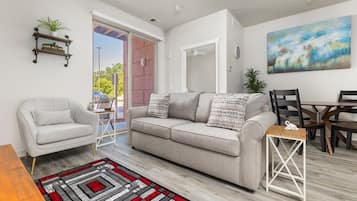 Flat-screen TV, streaming services, offices