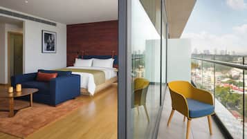 Free minibar, in-room safe, desk, laptop workspace