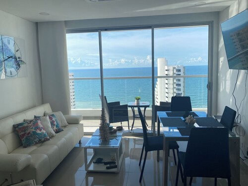 Beautiful condo with views of the beach