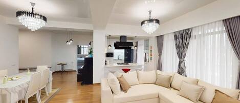 Een flatscreentelevisie