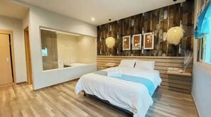 9 chambres, coffre-fort, fer et planche à repasser