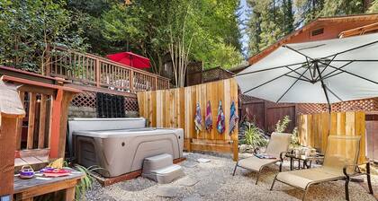 Salmon House is incredibly family-friendly! Hot tub! Games! Walk to River! Woof!