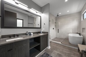 Hair dryer, towels