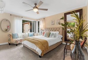 2 bedrooms, memory foam beds, internet
