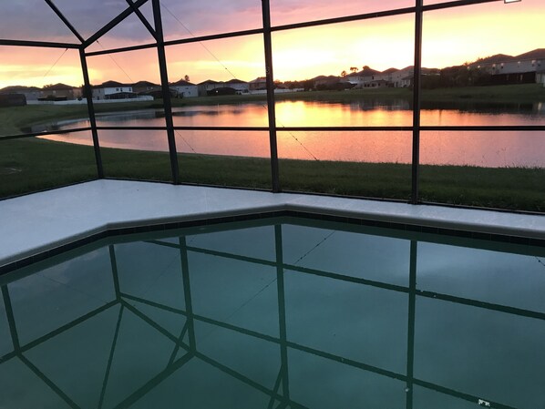 A heated pool